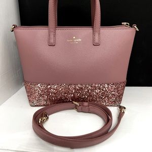 Kate spade glitter purse dusty peony